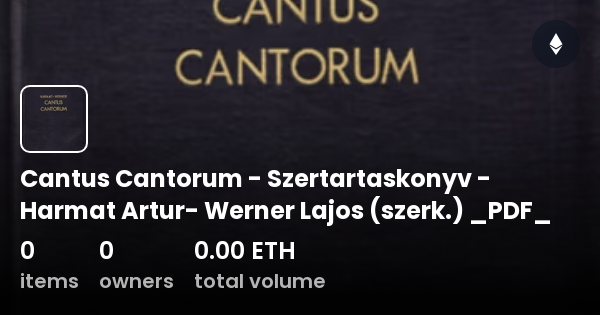 Cantus Cantorum Szertartaskonyv Harmat Artur Werner Lajos Szerk