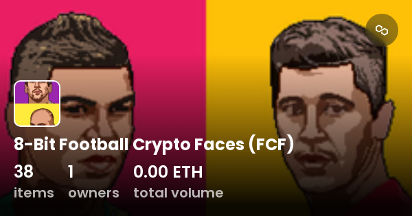 8 Bit Football Crypto Faces FCF Collection OpenSea