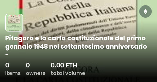 Pitagora E La Carta Costituzionale Del Primo Gennaio Nel