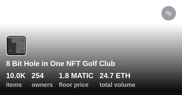 The Old Studio - Dark 8 Bit Hole in One NFT Golf Club #9990