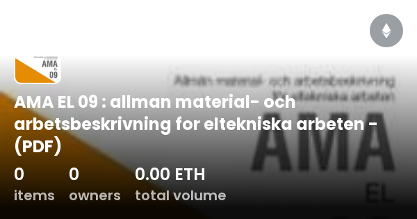 AMA EL 09 : Allman Material- Och Arbetsbeskrivning For Eltekniska ...