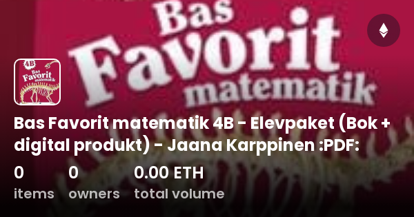 Bas Favorit Matematik 4B - Elevpaket (Bok + Digital Produkt) - Jaana ...