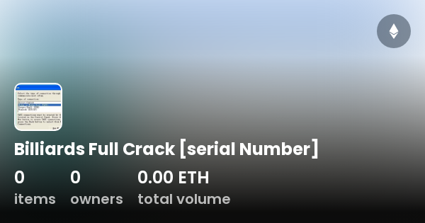 Billiards Full Crack Serial Number Collection Opensea