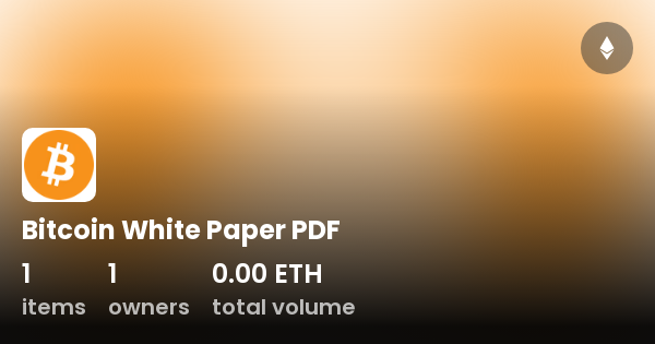 bitcoin white paper pdf