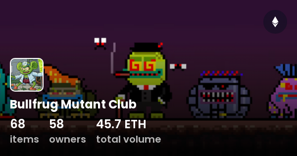 Bullfrug Mutant Club - Collection | OpenSea