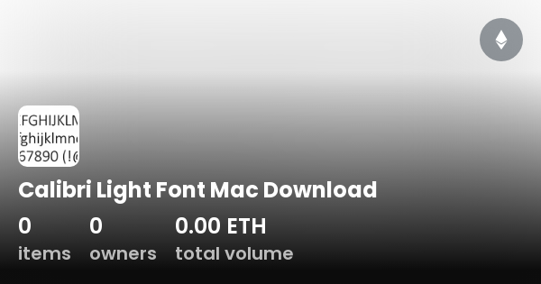 calibri light download mac free
