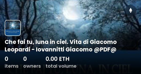Che Fai Tu Luna In Ciel