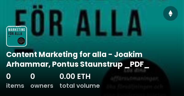 Content Marketing For Alla - Joakim Arhammar, Pontus Staunstrup _PDF_ ...