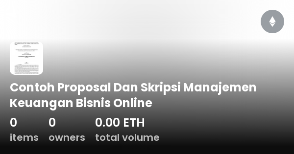 Contoh Proposal Dan Skripsi Manajemen Keuangan Bisnis Online