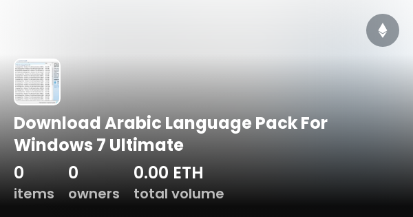 install arabic language pack windows 7