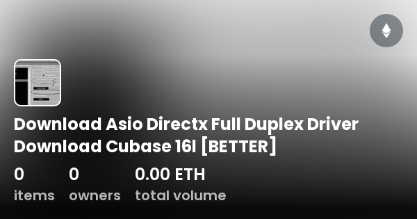 Asio directx full duplex driver что это