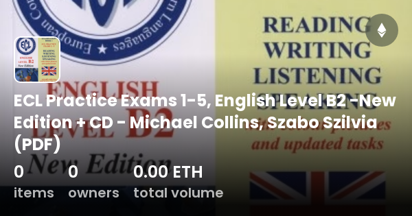 ECL Practice Exams 1-5, English Level B2 -New Edition + CD - Michael ...