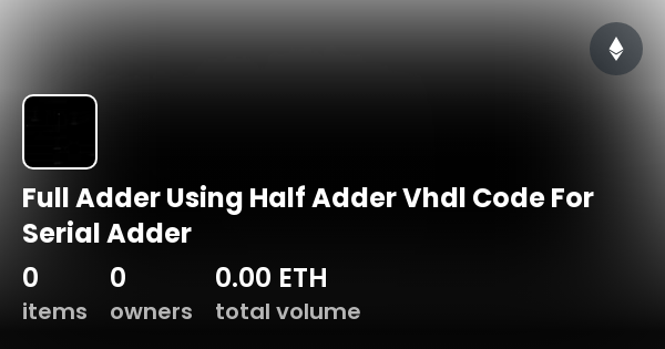 Full Adder Using Half Adder Vhdl Code For Serial Adder - Collection ...