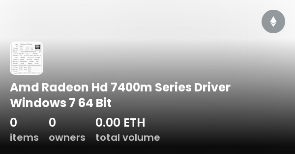 Radeon best sale hd7400m driver