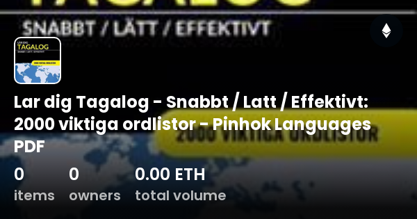 Lar Dig Tagalog - Snabbt / Latt / Effektivt: 2000 Viktiga Ordlistor ...