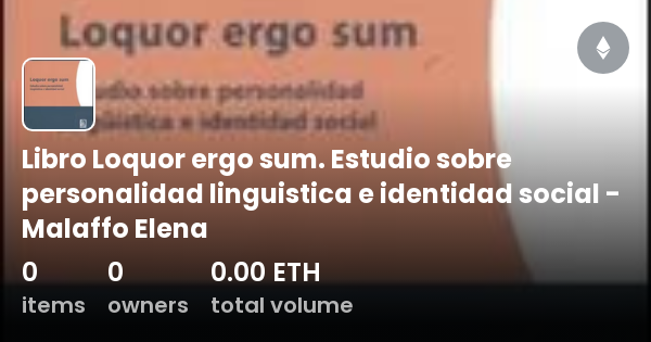 Libro Loquor ergo sum. Estudio sobre personalidad linguistica e ...