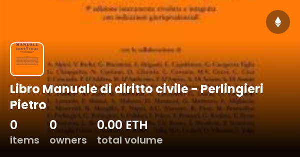 Manuale Di Diritto Civile Perlingieri Pdf Libro Manuale di diritto civile - Perlingieri Pietro - Collection | OpenSea