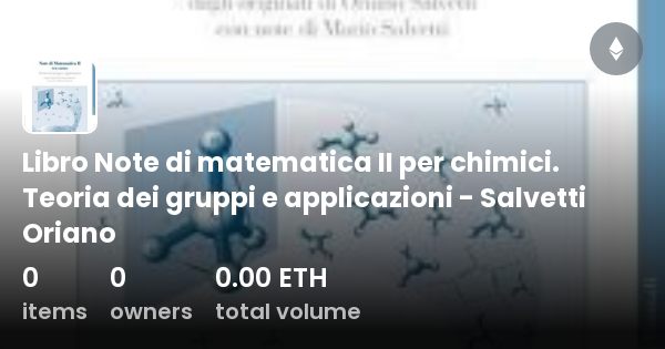 Libro Note Di Matematica II Per Chimici. Teoria Dei Gruppi E ...