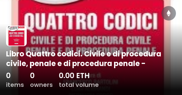 Libro Quattro Codici. Civile E Di Procedura Civile, Penale E Di ...