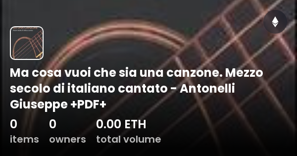 Testo Di Cosa Vuoi Che Sia Ma cosa vuoi che sia una canzone. Mezzo secolo di italiano cantato