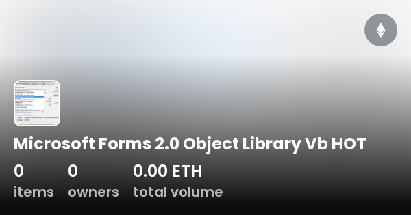 how to get microsoft forms 2.0 object library