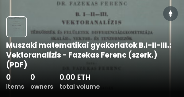 Muszaki Matematikai Gyakorlatok B.I-II-III.: Vektoranalizis - Fazekas ...