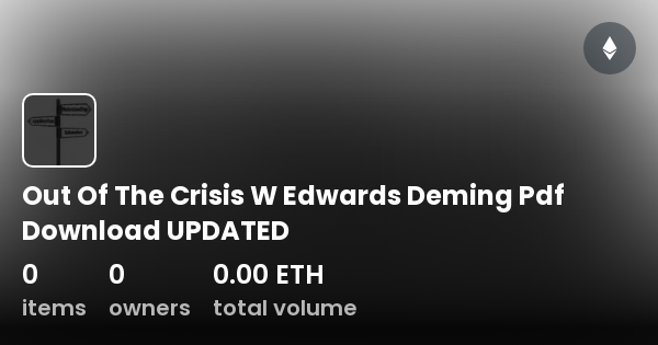 edwards deming out of the crisis pdf