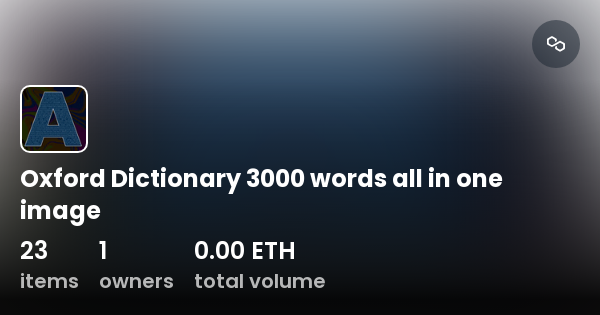 oxford-dictionary-3000-words-all-in-one-image-collection-opensea