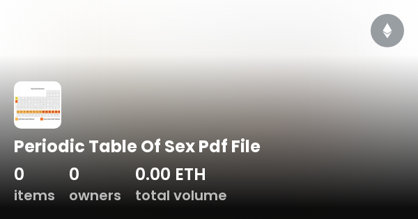 Periodic Table Of Sex Pdf File Collection Opensea 9924