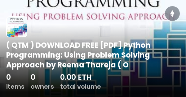 reema thareja python programming using problem solving approach pdf