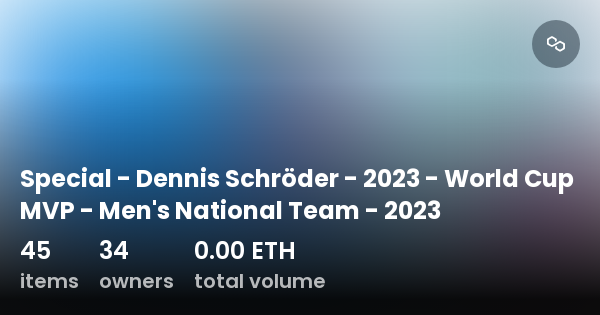 Special - Dennis Schröder - 2023 - World Cup MVP - Men's National Team ...