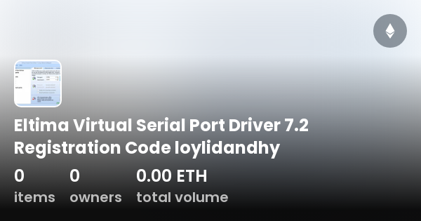 Eltima Virtual Serial Port Driver 7.2 Registration Code loylidandhy ...