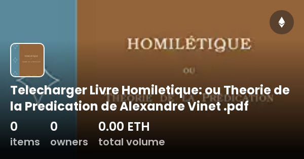 Telecharger Livre Homiletique: Ou Theorie De La Predication De ...