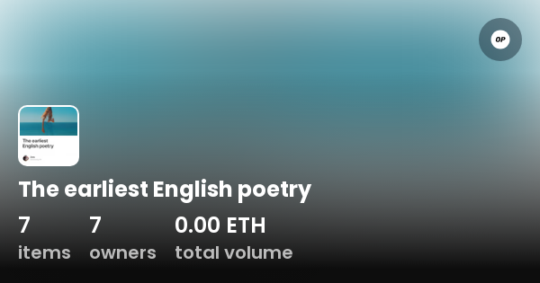 the-earliest-english-poetry-collection-opensea