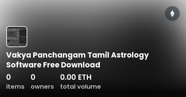 Vakya Panchangam Tamil Astrology Software Free Download Collection